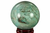 Polished, Graphic Amazonite Sphere - Madagascar #157692-1